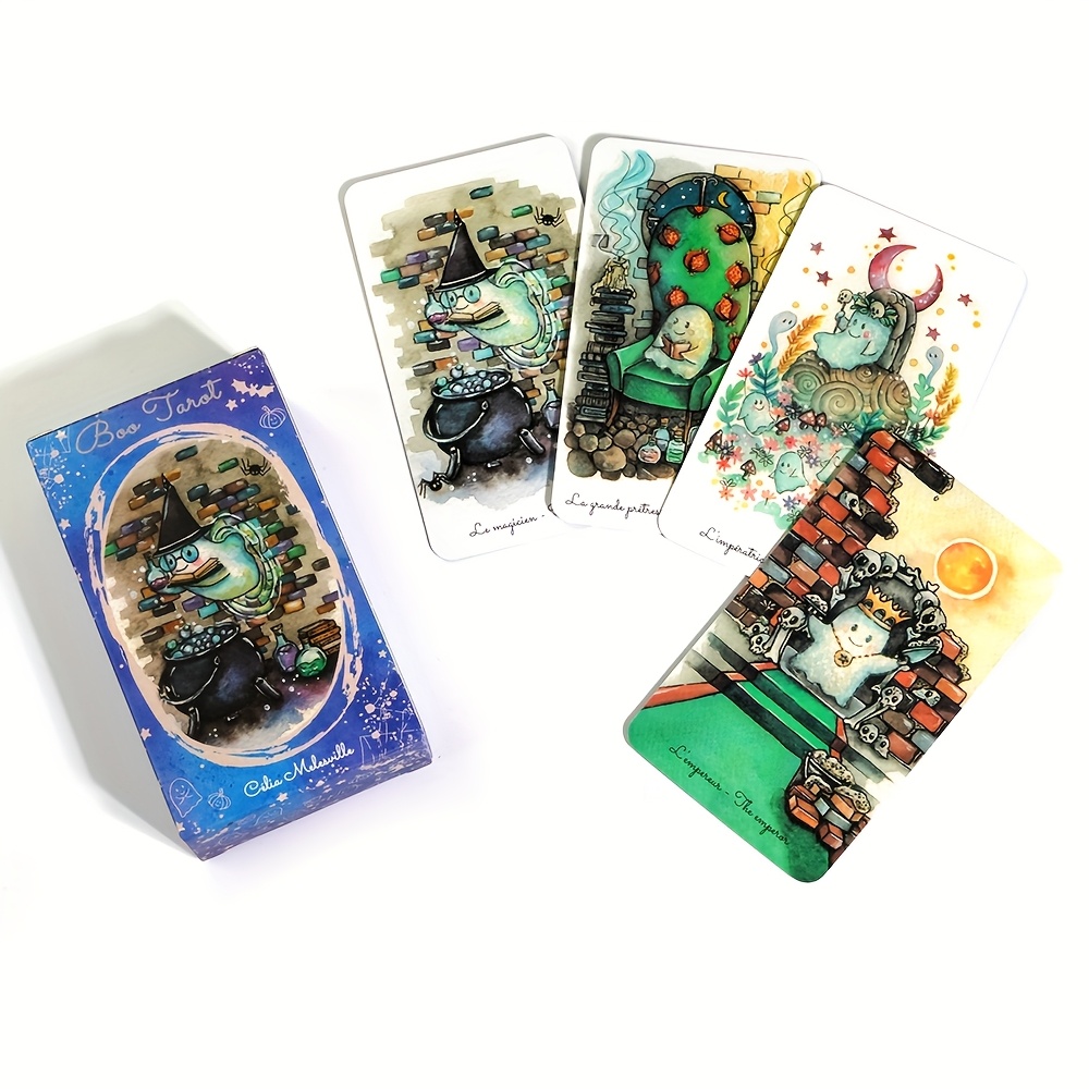 Boo Tarot Deck Ghosts Ghost Re - Tarot Deck With Guidebook ulasan dan harga