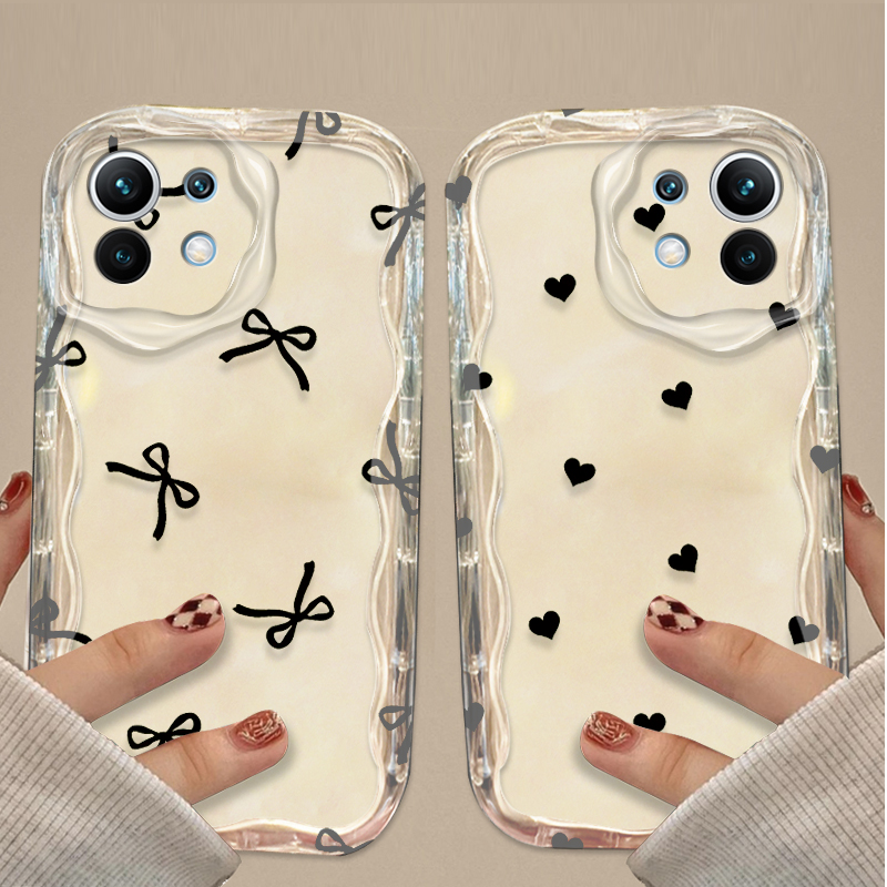 Black Bowknot love Heart Case  - Magazines ulasan dan harga
