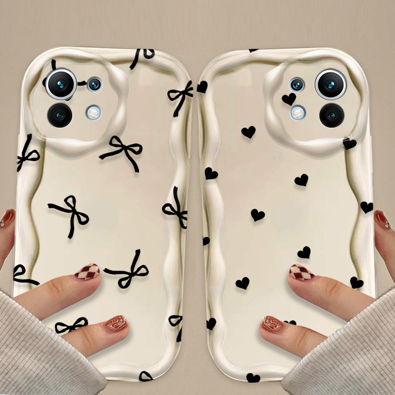 Black Bowknot love Heart Case  - Magazines ulasan dan harga