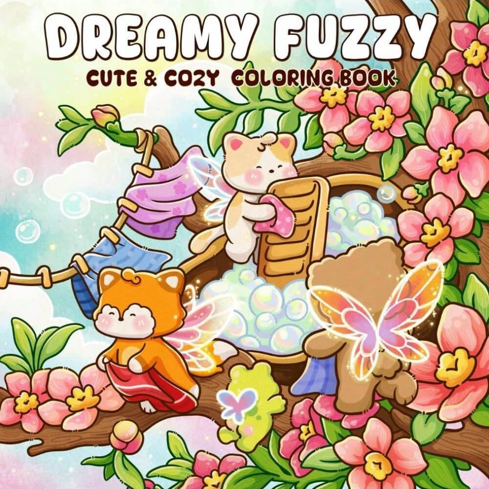 Dreamy Fuzzy Cute & Cozy Color - Adult Coloring Book Stress Relief ulasan dan harga