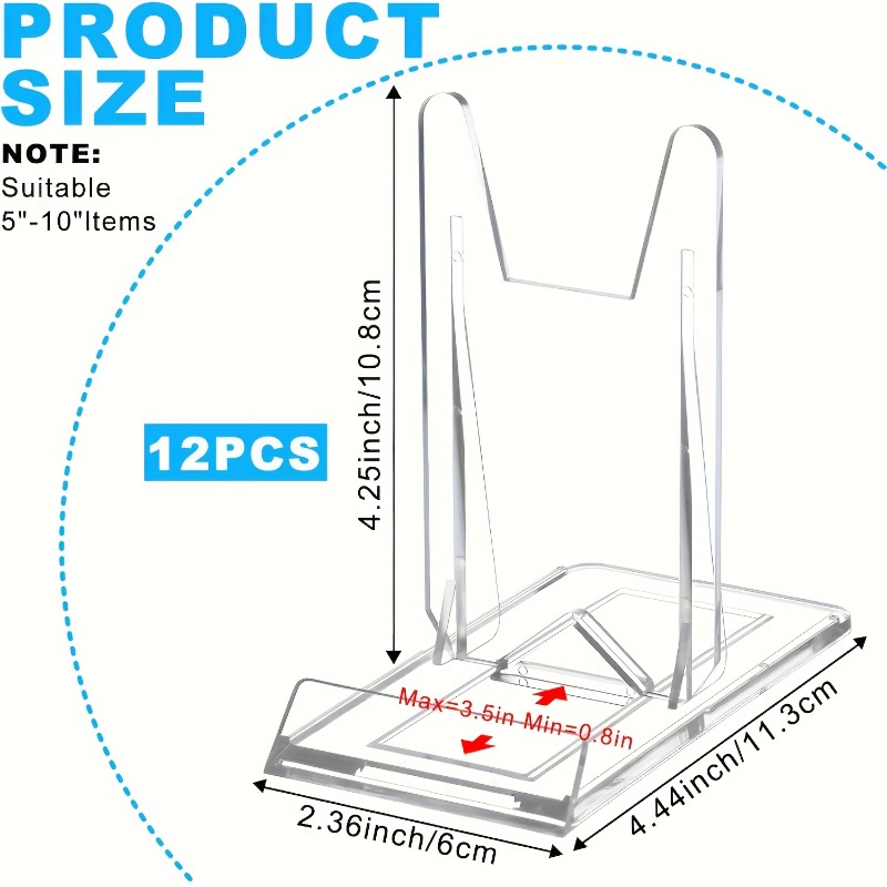 12pcs 5/ Clear Acrylic Display - Clear Acrylic Book Stand Holder ulasan dan harga