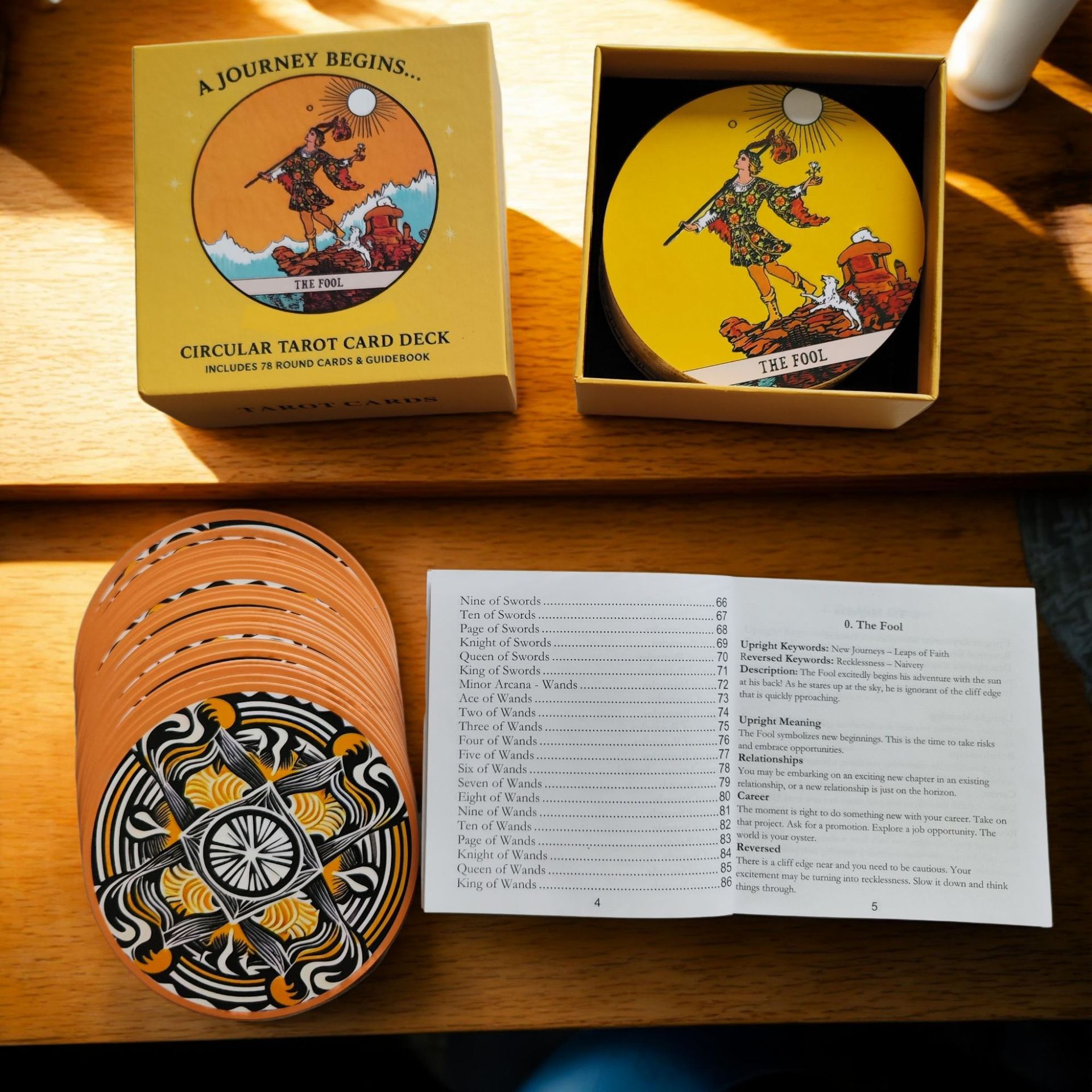 Circular Tarot Cards Deck Incl - Tarot Deck With Guidebook ulasan dan harga