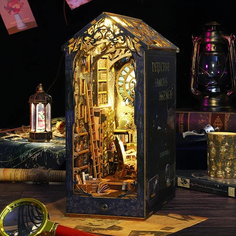 Retro DIY Wooden Book Nook She - Diy Wooden Book Nook Kit Shelf Insert ulasan dan harga