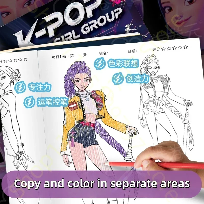 Anime Gilrs Lumi Mila Zoi Hunt - Adult Coloring Book Stress Relief ulasan dan harga
